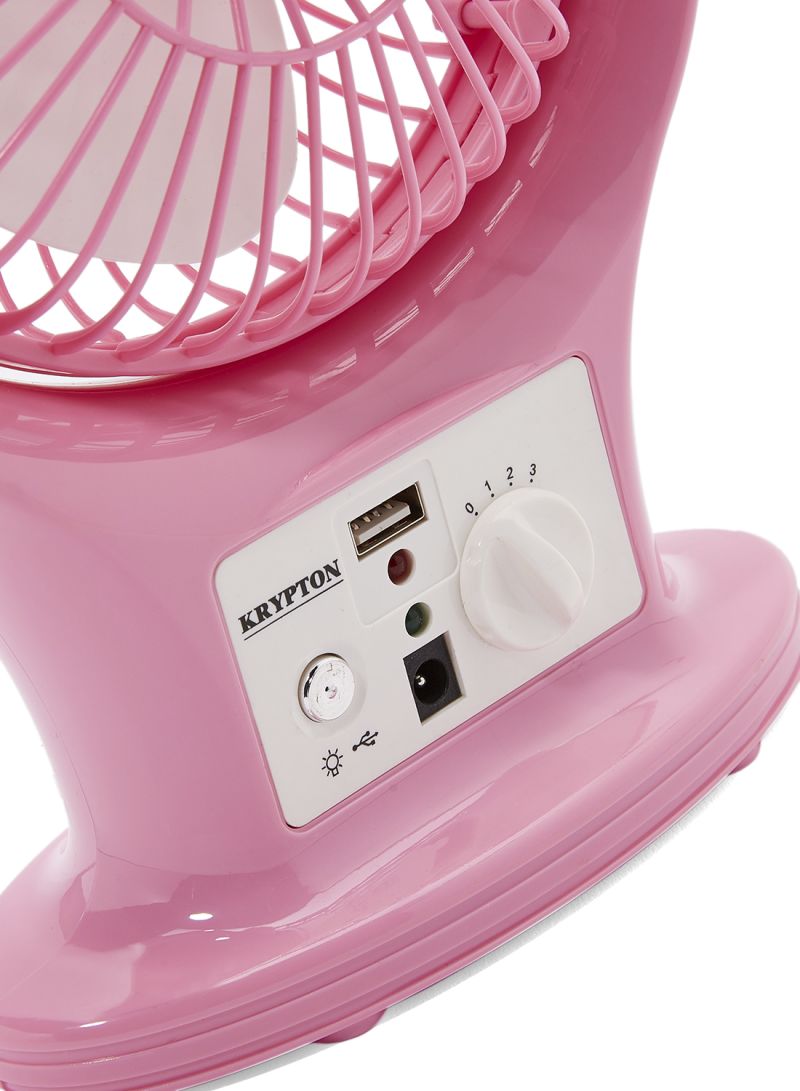 Rechargeable Fan With LED Lantern KNF6061 Blue